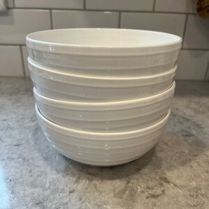 Mikasa Ciara Bone China White Soup/Cereal Bowls 5 3/4" Set of 4 Round Replace